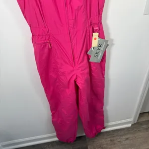 Skyr Vintage Pink Snow Bib Overalls Ski Outdoor Retro Winter NEW Womens Size 10 thumbnail 4
