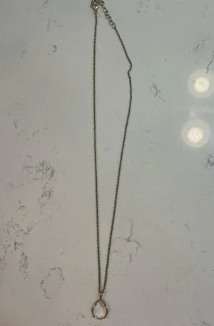 Kendra Scott kiri gold teardrop Necklace with Crystal Pendant thumbnail 6