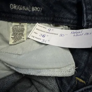 American Eagle Original Boot Jeans Women's  8 Short Bootcut Dark Wash Fade Boho thumbnail 8
