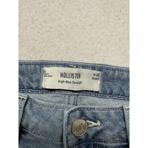 Hollister Women's High Rise Straight Leg Jeans Medium Wash Size 0 Short 25x28 thumbnail 2