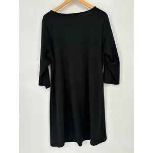 Vtg Bob Mackie Wearable Art Maxi Shift Black 1X Dress Embroidery Lounge Boho‎ thumbnail 3