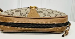 GUCCI PLUS GG Pattern Mini Shoulder Bag PVC Leather Brown ( Vintage) thumbnail 5