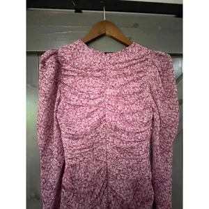 Bardot Pink Floral Ruched Mini Dress Keyhole Long Sleeve XS Fairycore Boho thumbnail 7