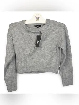 NWT LULUS Women’s Casually Elevated Cutout Surplice Long Sleeve Sweater Size M thumbnail 5