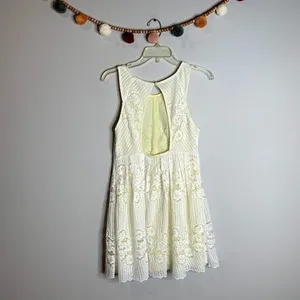 Free People Rocco White & Yellow Lace Dress thumbnail 6