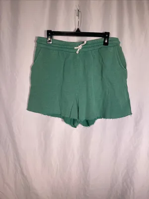 American Eagle Womens High Waist Lounge Shorts Green Xl thumbnail 2