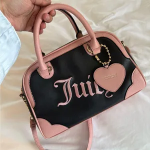 Juicy Couture Embroidered Juicy Black Pink Crossbody Bag thumbnail 6