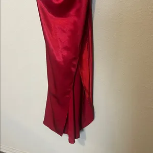 Selfie Leslie Cowl‎ Neck Satin Dress Red Size Small thumbnail 7