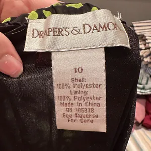 Drapers and Damons‎ Whimsygoth Polka Dot Midi Skirt Black Green Witchy Flowy 10 thumbnail 3