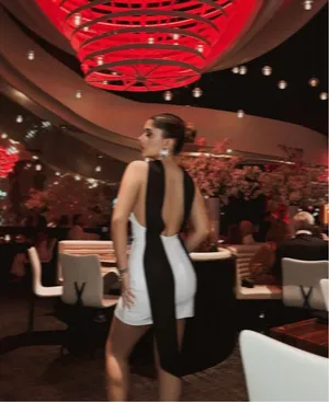Zara mini bodycon Elegant Black and White Dress wedding holiday evening thumbnail 9