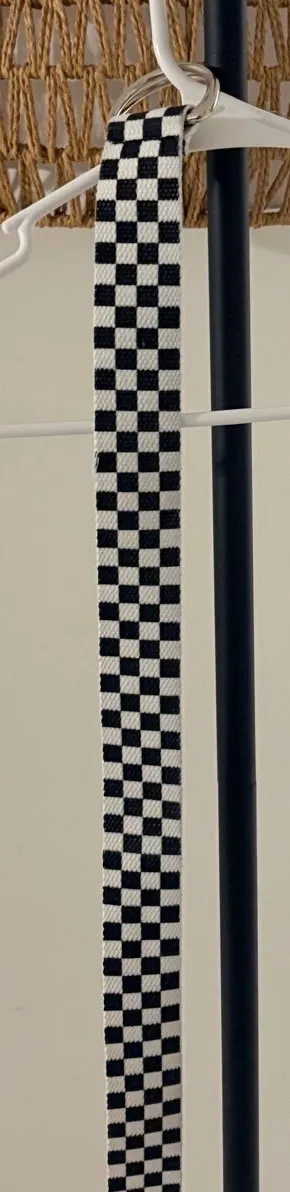 Black & White Checkerboard Web Belt thumbnail 1