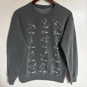 PS / LA Zodiac Signs Constellations Crewneck Sweatshirt‎ Gray Small Celestial thumbnail 1