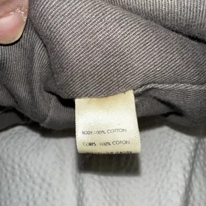 Schuler & Sons ANTHROPOLOGIE Tie Dyed Cotton Blue Canvas & Tan Leather 18" Bag thumbnail 5