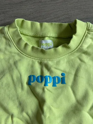 poppi Neon Lime Crewneck Sweatshirt - Women's Casual Pullover thumbnail 3