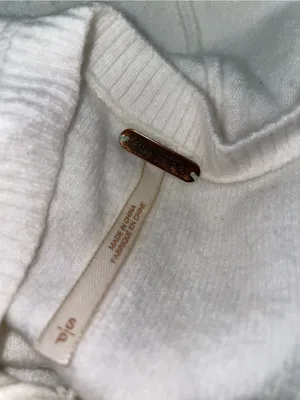 Free People Cozy White Crewneck Sweater thumbnail 2