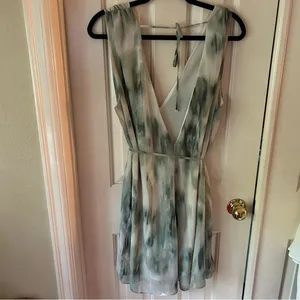 H&M Chiffon Patterned Dress Romper thumbnail 7