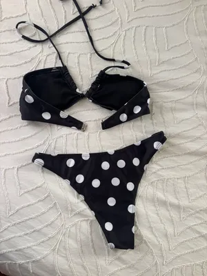 Black And White Polka Dot Halter Size XS thumbnail 9