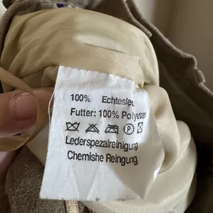 Vintage leather suede pants embroidered‎ german oktoberfest sz XS tan thumbnail 7