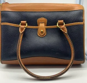 DOONEY & BOURKE black pebbled leather vintage tote bag serial number A42… thumbnail 5