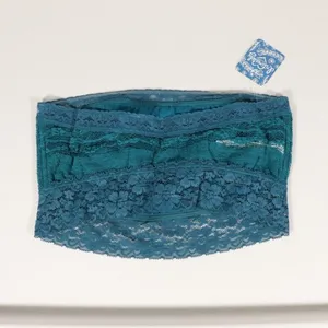 Free People NWT Scalloped Lace Bandeau in Ocean Size Medium thumbnail 6