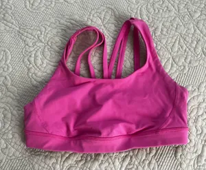 Lululemon hot pink energy bra size 8 thumbnail 1