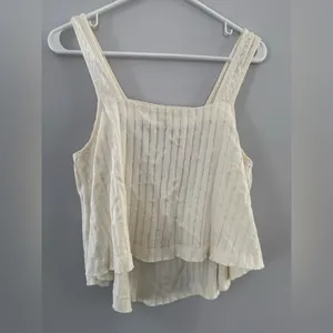 Urban Outfitters Tank Top Loose Boho Hippie Multi Color Pattern Cream Size M thumbnail 5