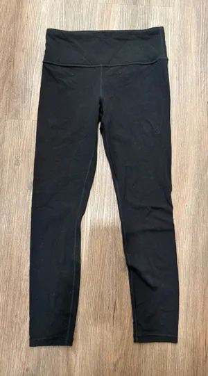Athleta Elation 7/8 Tight Womens Small Black‎ Yoga Leggings High Rise RN 54023 thumbnail 1