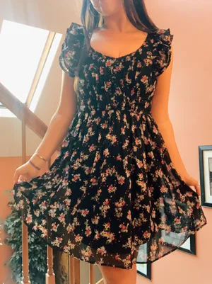 H&M Black Floral Dress thumbnail 1