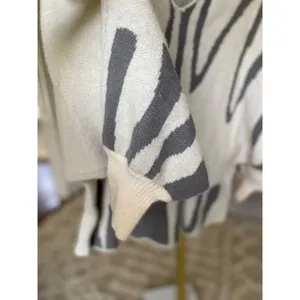 Oversized Batwing Sweater Zebra Modern Cozy Street Luxe Scans‎ I Winter Buttery thumbnail 9