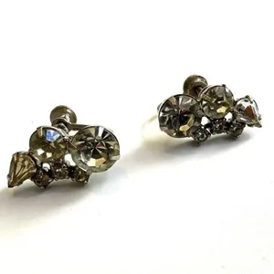 fantasy of jewels vintage rhinestone clip on earrings thumbnail 7