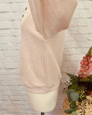 Boutique Beige Knit Pullover thumbnail 5
