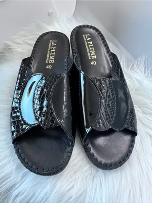 Paola Adjustable Leather Slide Sandals Women’s Size 40 Made in Italy thumbnail 4