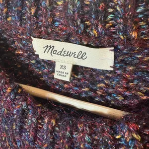 Madewell Multicolor Crew Neck Knit Pullover Sweater‎ Size XS thumbnail 3
