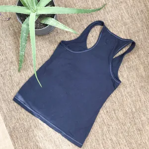 Hollister Navy ruffle racer back tank top small thumbnail 5