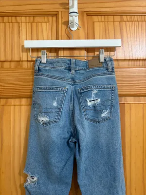 American Eagle Stretch Distressed Mom Jeans Size 000 thumbnail 6