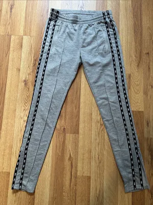 VS PINK Gray Side-Stripe Jogger Pants thumbnail 1