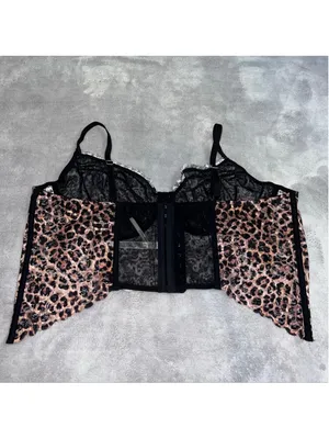 Anthropologie Leopard Print Lace Corset Bra 3X thumbnail 5