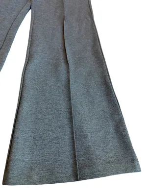 Quince Charcoal Ultra Stretch Ponte Flare Leg Trouser Pants Front Medium Women's thumbnail 5