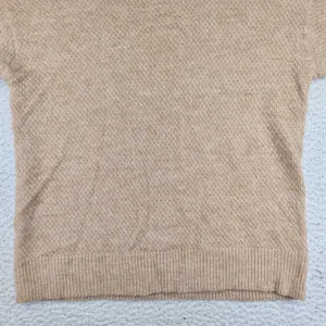 Quince Baby Alpaca Wool Diamond Stitch Crew Sweater Camel Women's Small HUBO01 thumbnail 8
