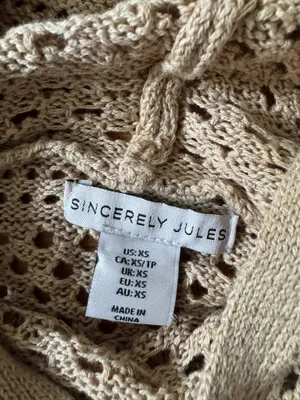 Urban Outfitters tan crochet cover up thumbnail 3