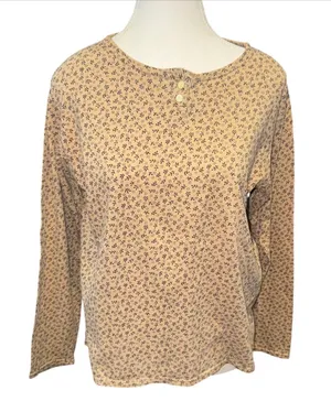 American Eagle Vintage floral Henley shirt thumbnail 1