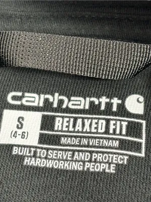 Carhartt Black Logo Pullover Hoodie Size S thumbnail 7