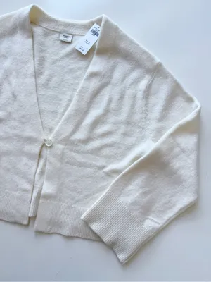 NWT Abercrombie & Fitch Cream Cardigan Size Large thumbnail 3