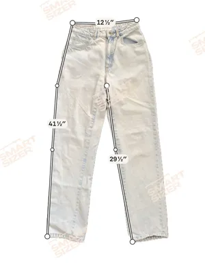 Cotton On Long Straight Leg Jeans Light Wash High Rise Size 4 US thumbnail 4