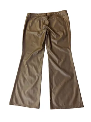 Wild Fable Faux Leather Flare Pants Womens 16 Brown Low Rise Leather Used thumbnail 4