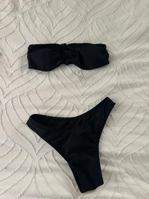 Strapless Black Bikini Size XS thumbnail 3