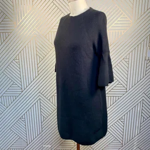 Anthropologie Moth Chester Sweater Tunic Dress Bell Sleeve Black Size‎ Small thumbnail 5