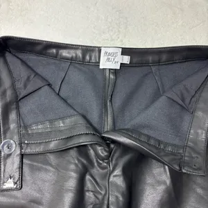 Princess Polly Zyaire Mid Rise Faux Leather Pants Black Size 4‎ thumbnail 7