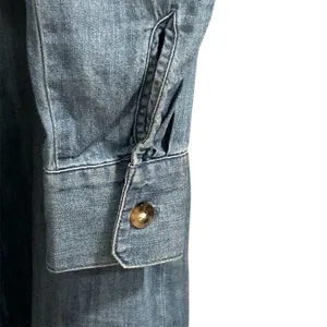 Ann Taylor LOFT Women's M Blue Denim Long Sleeve Tunic‎ Dress Short Side Pockets thumbnail 9
