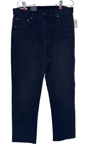 Gap Women's Jeans Cheeky‎ Straight Sky High Low Stretch Denim Black Size 31 NWT thumbnail 1